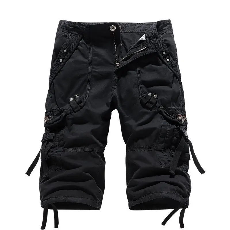 Men's Multi-Pocket Cargo Pants Grey Plus Size