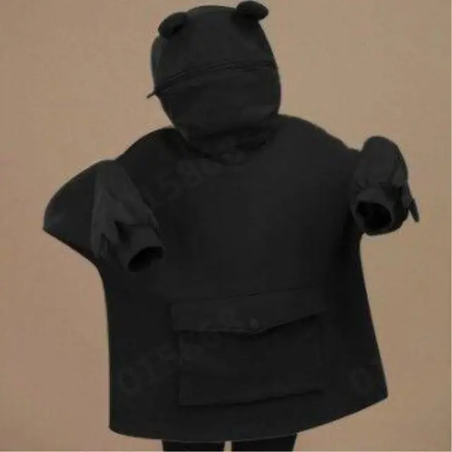 Red Frog Hooded Sweatshirt for Girls Thick Fleece