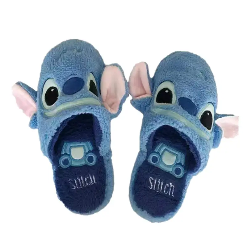 Autumn and Winter Cartoon Stitch Z-Zai Cotton Slippers Donald Y Duck Home Indoor Plush Warm Couple Slippers for Men and Women - Image 9