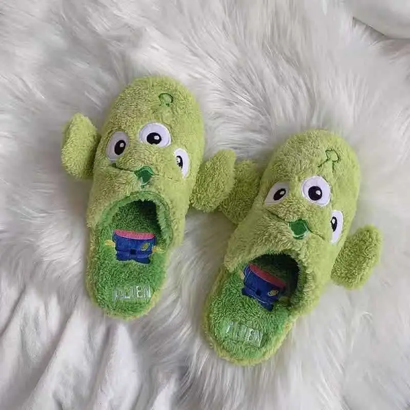 Autumn and Winter Cartoon Stitch Z-Zai Cotton Slippers Donald Y Duck Home Indoor Plush Warm Couple Slippers for Men and Women - Image 3