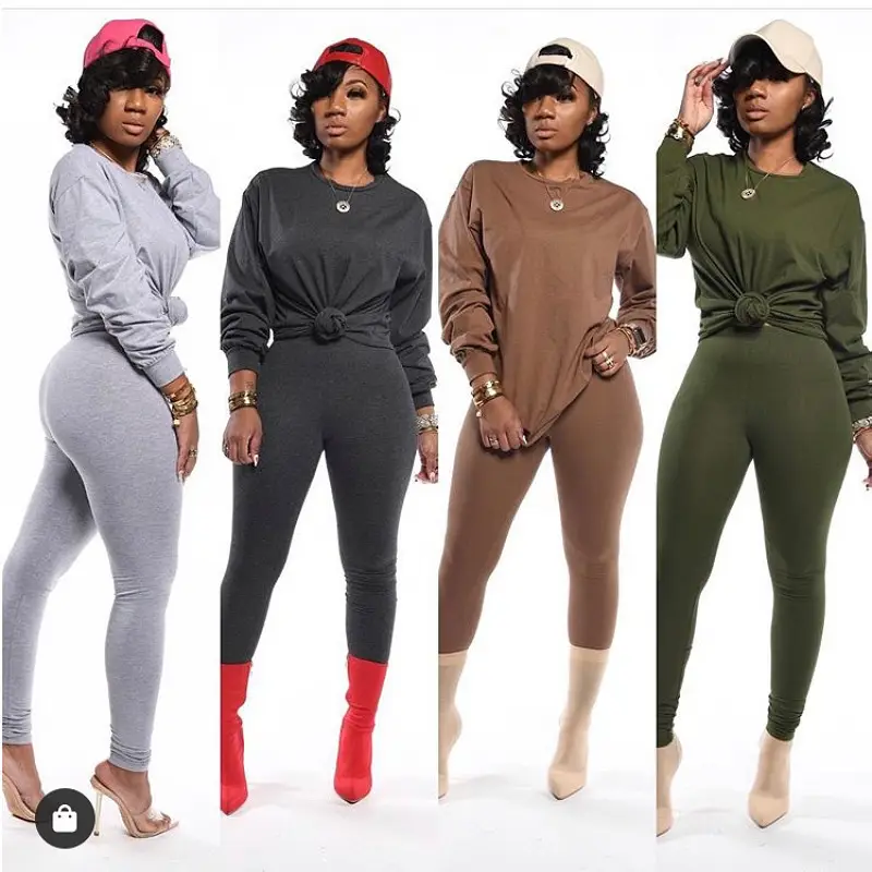 Purple Long Pants Sports Suit for Women Autumn Winter - Image 16