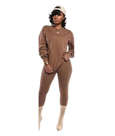 Purple Long Pants Sports Suit for Women Autumn Winter — feature 28