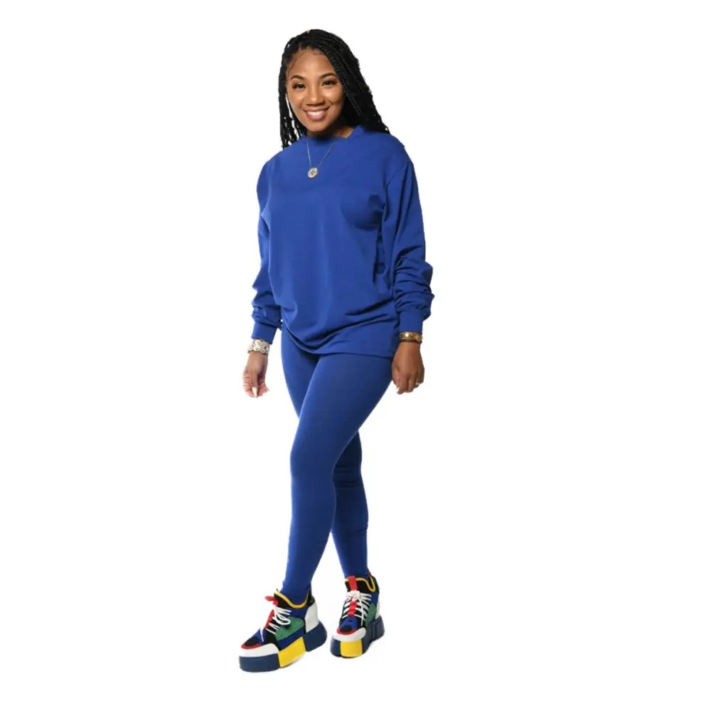 Purple Long Pants Sports Suit for Women Autumn Winter — feature 35