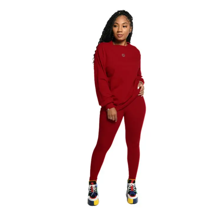 Purple Long Pants Sports Suit for Women Autumn Winter - Image 10