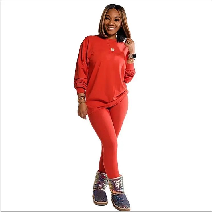 Purple Long Pants Sports Suit for Women Autumn Winter - Image 3