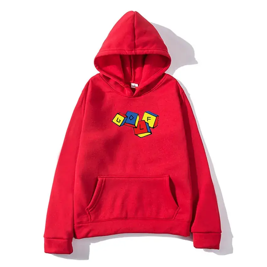 Red Hoodie with "GOLF" Print for Men - Image 4