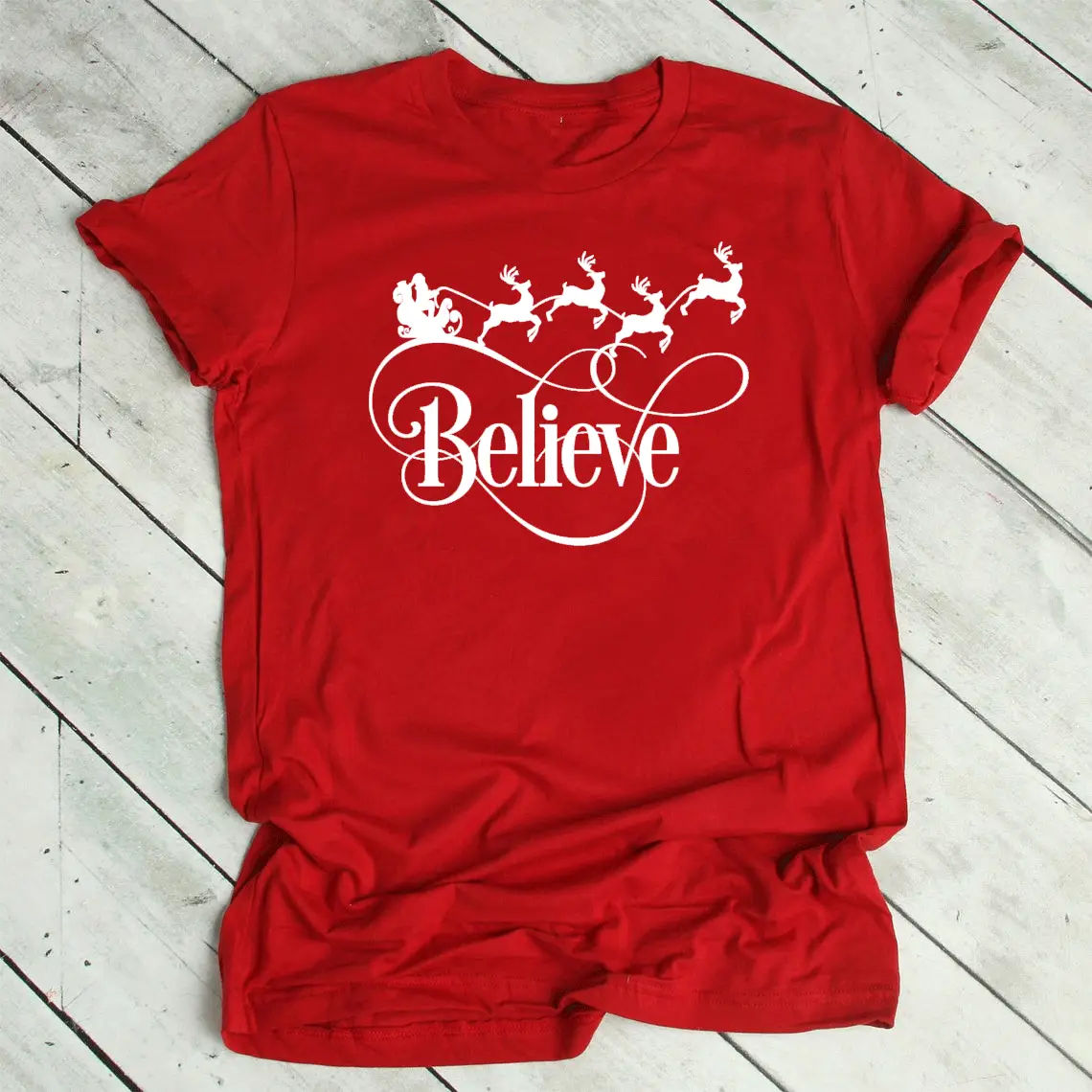 Believe Crown Deer Pink Women T-Shirt