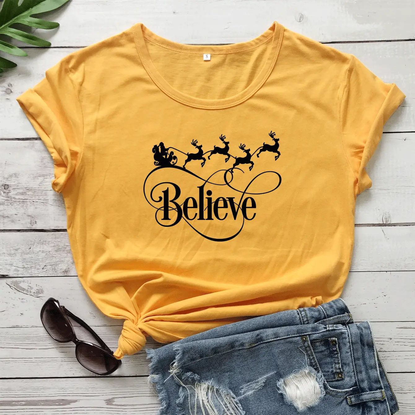 Believe Crown Deer Pink Women T-Shirt