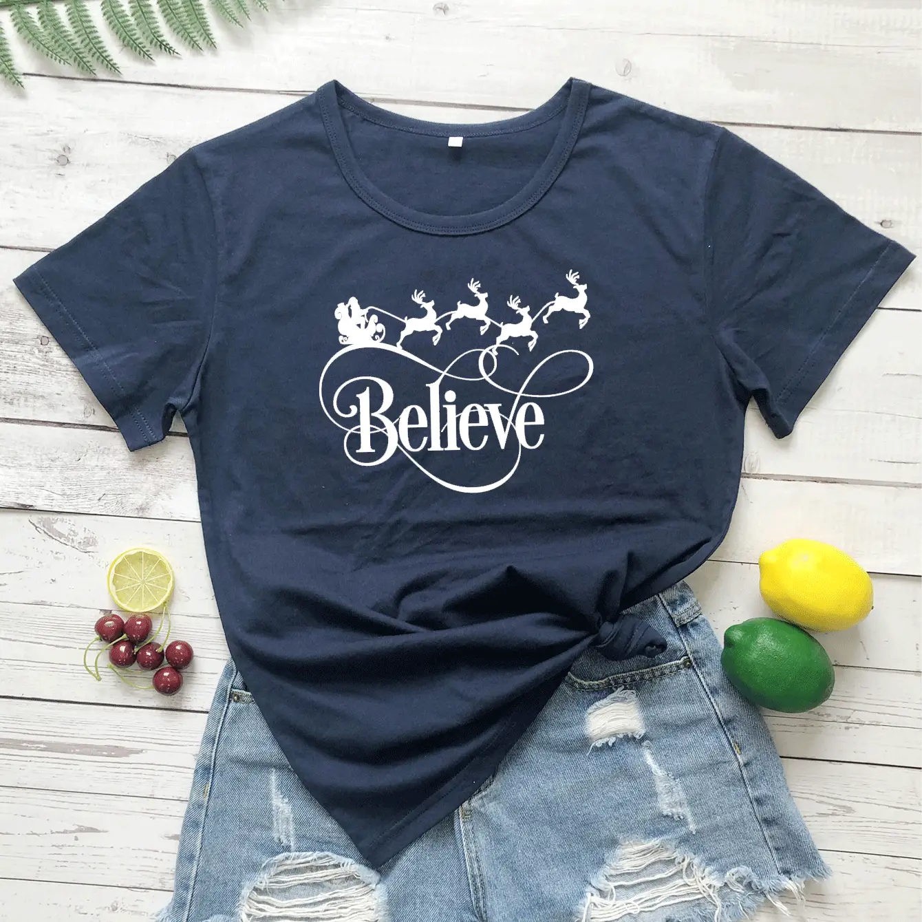 Believe Crown Deer Pink Women T-Shirt