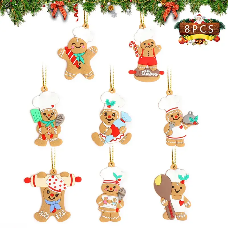 Gingerbread Man Christmas Tree Pendant 12cm High — feature 7