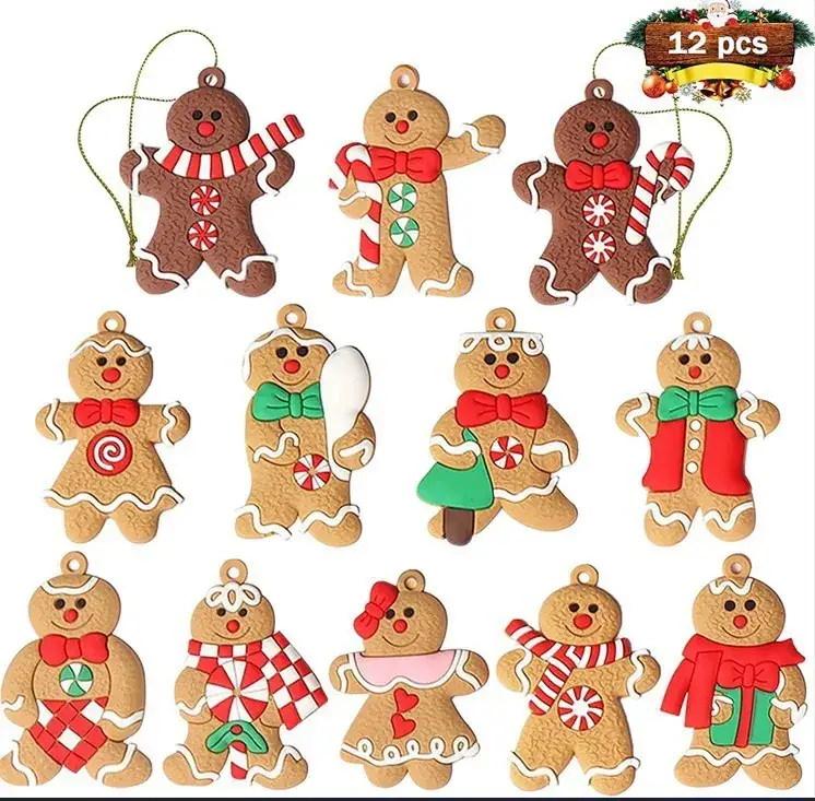 Gingerbread Man Christmas Tree Pendant 12cm High — feature 8