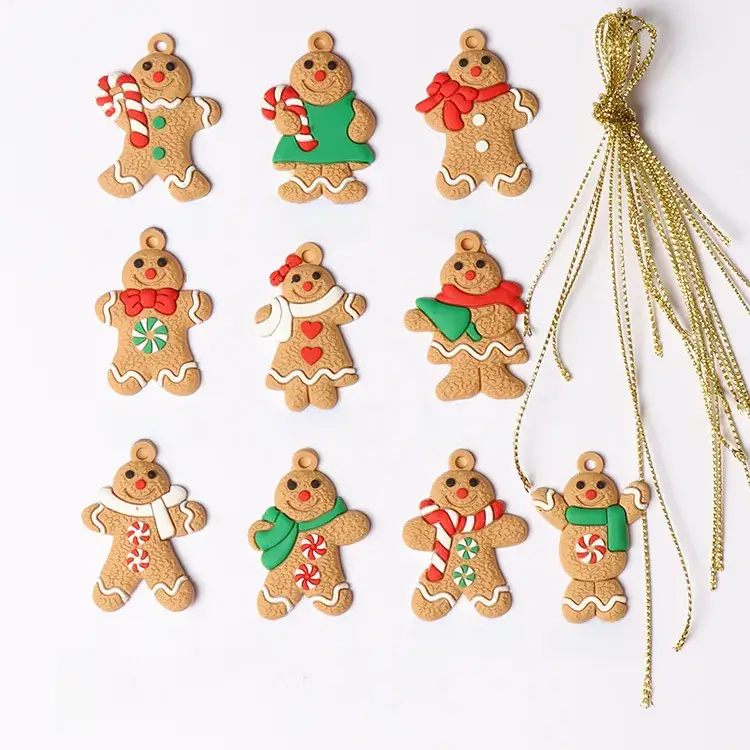 Gingerbread Man Christmas Tree Pendant 12cm High - Image 4