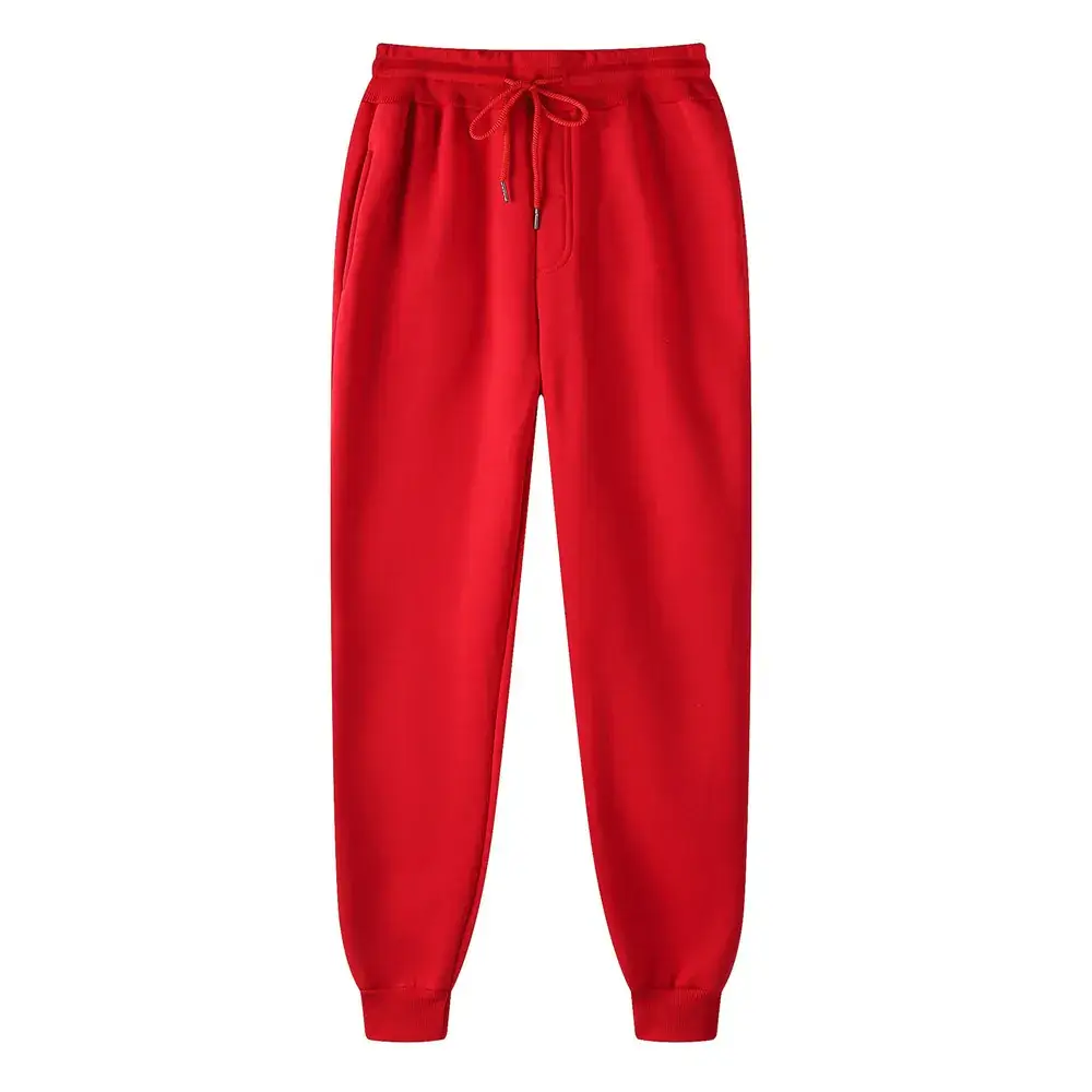 Men Fleece Lined Hoodie Sweatpants Maroon 220g - Image 26