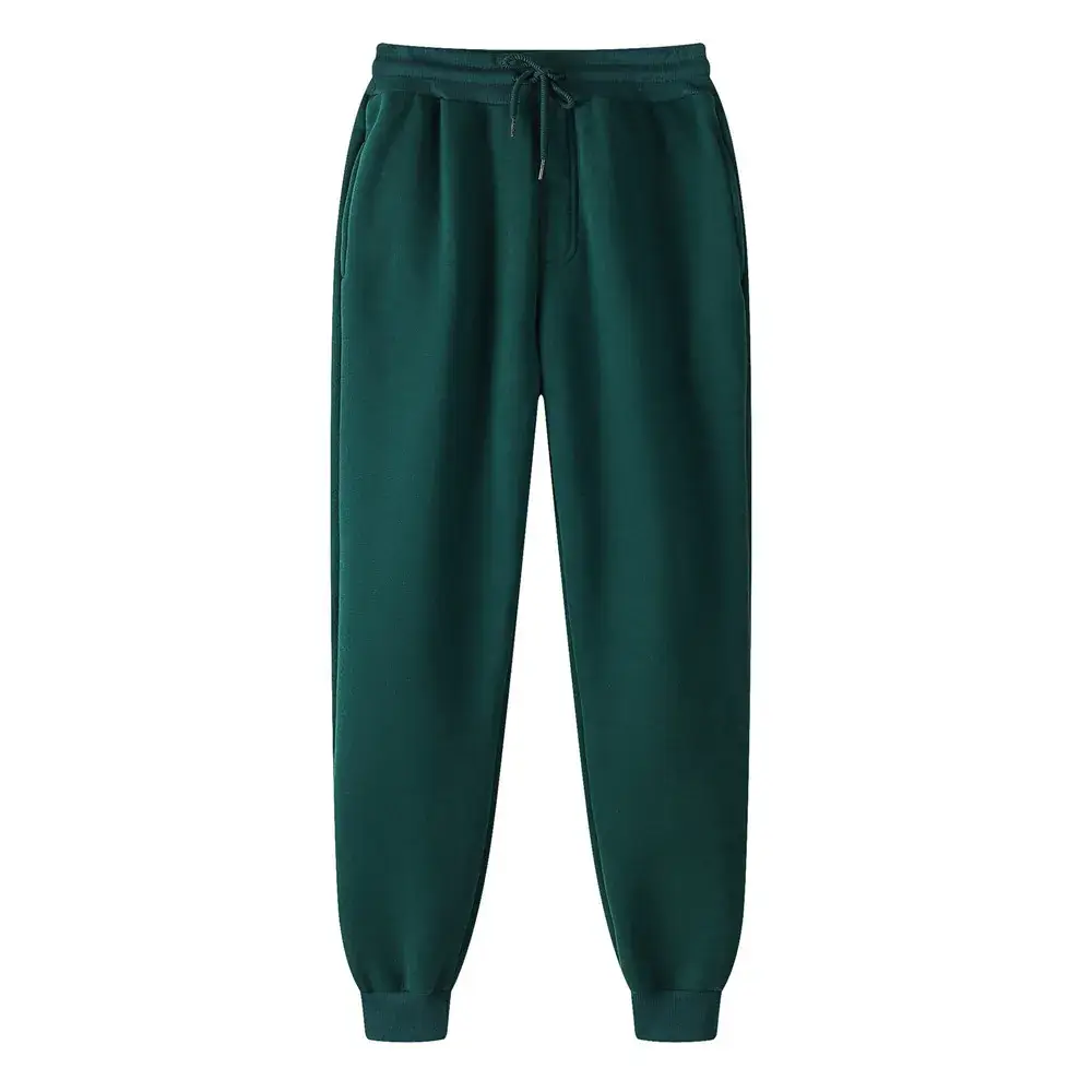 Men Fleece Lined Hoodie Sweatpants Maroon 220g - Image 30
