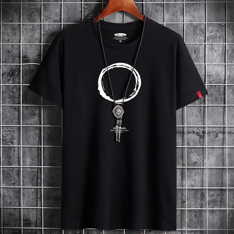 Men Light Blue Cotton T-Shirt with Stethoscope Print