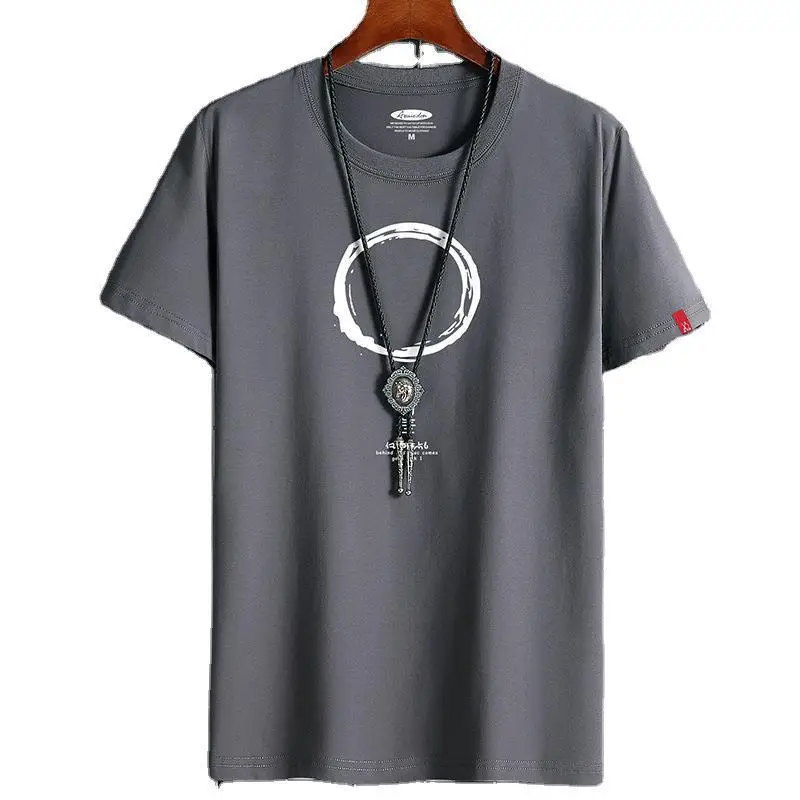 Men Light Blue Cotton T-Shirt with Stethoscope Print