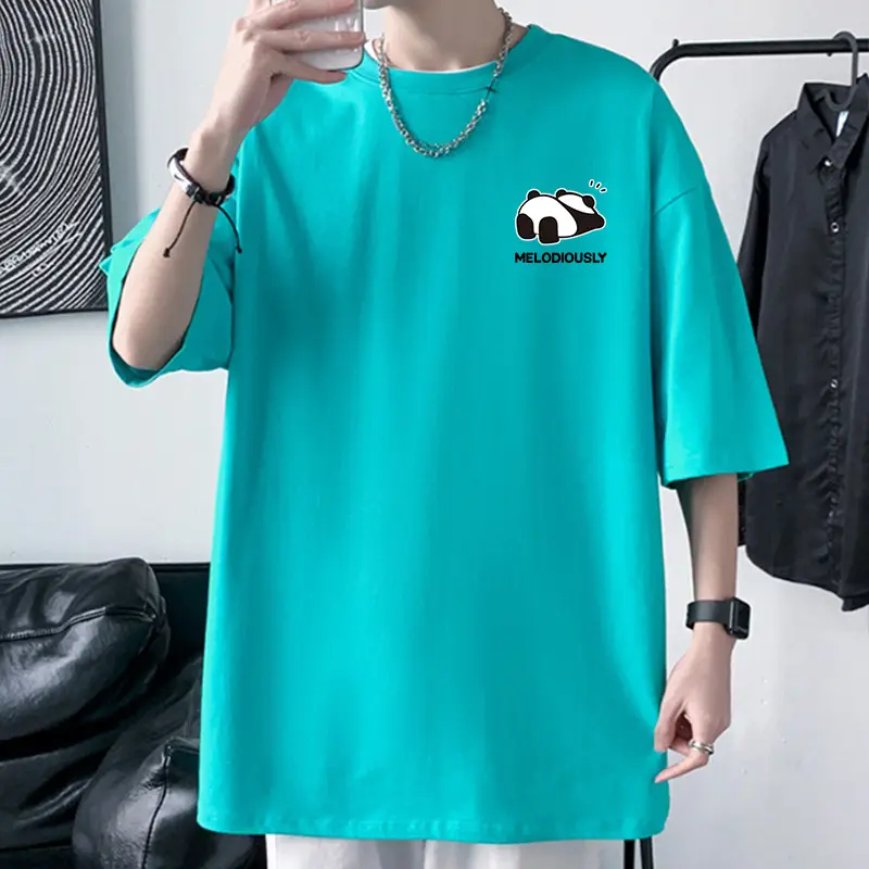 220g Heavy White Men's Round Neck T-Shirt
