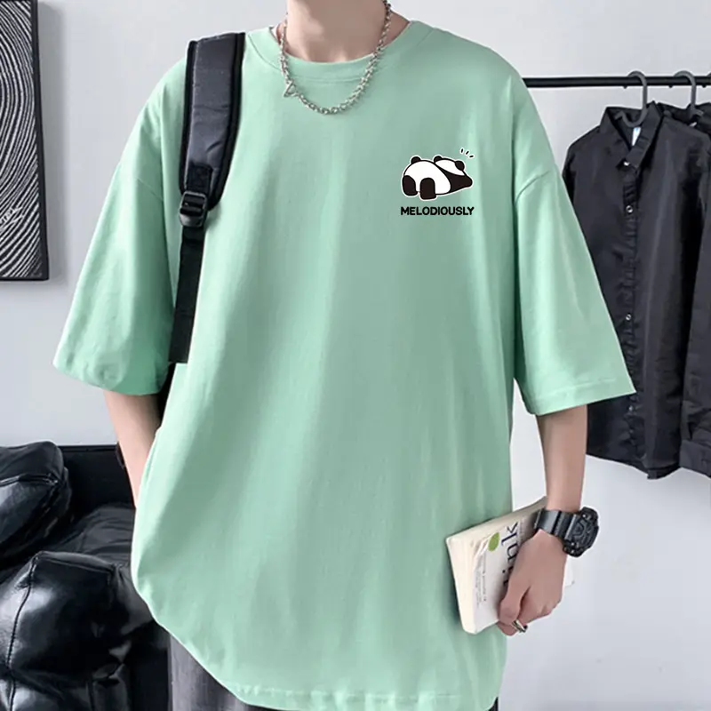220g Heavy White Men's Round Neck T-Shirt