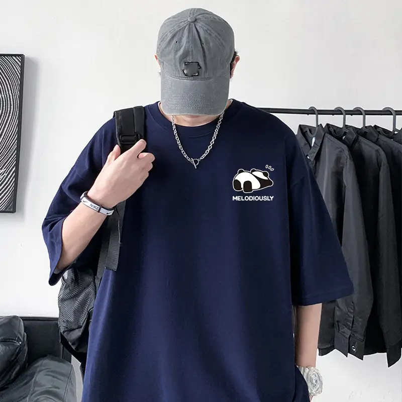 220g Heavy White Men's Round Neck T-Shirt