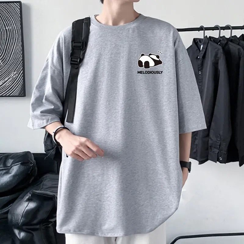 220g Heavy White Men's Round Neck T-Shirt