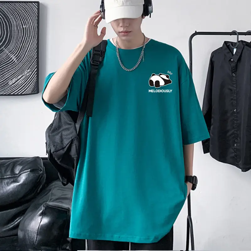 220g Heavy White Men's Round Neck T-Shirt