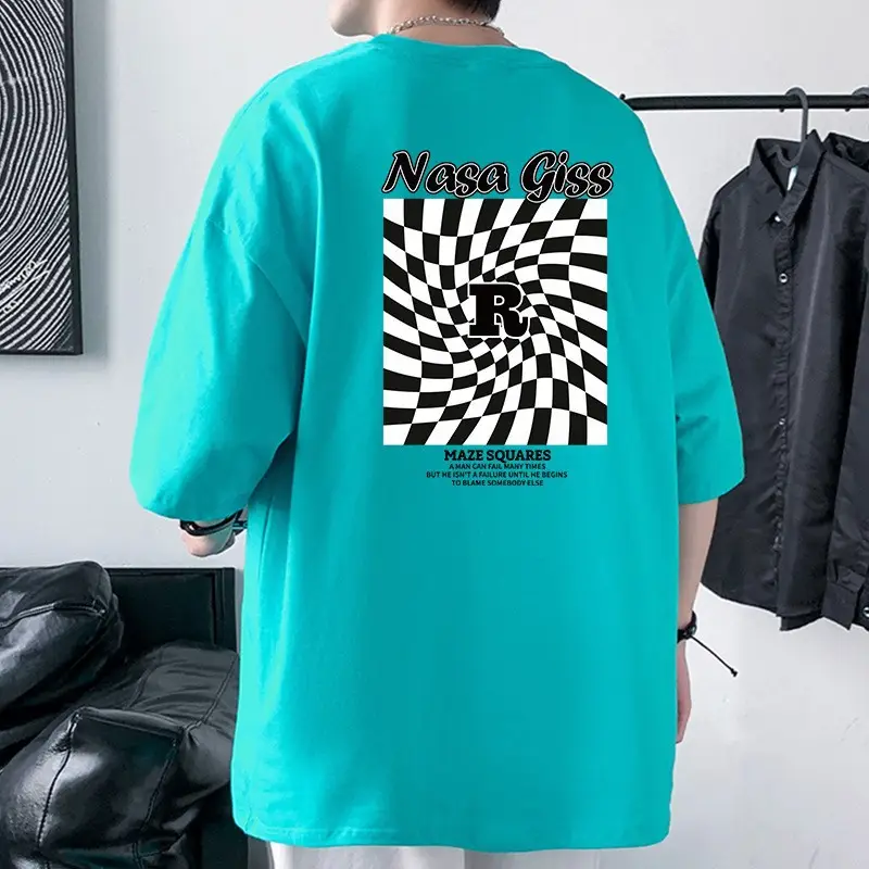 Men Cotton Graphic T-Shirt Grey Loose Fit - Image 29