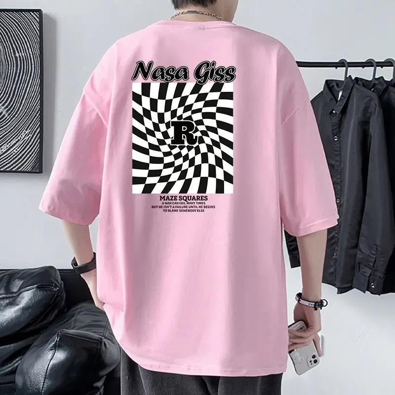 Men Cotton Graphic T-Shirt Grey Loose Fit - Image 11