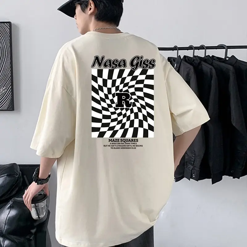 Men Cotton Graphic T-Shirt Grey Loose Fit - Image 12