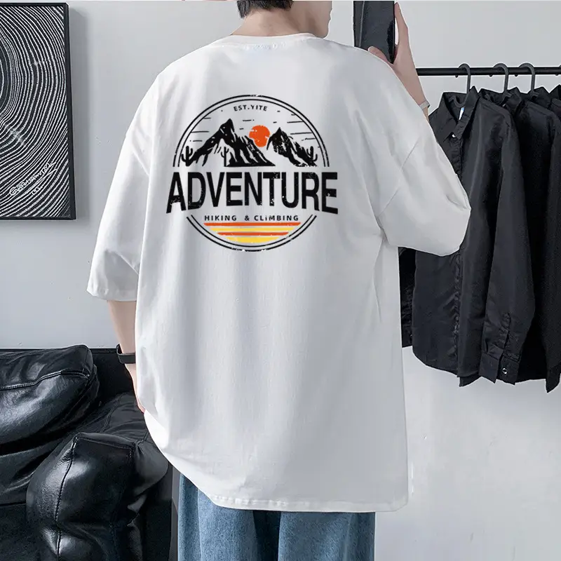 Men's 220g Cotton Adventure Print T-Shirt - Image 17