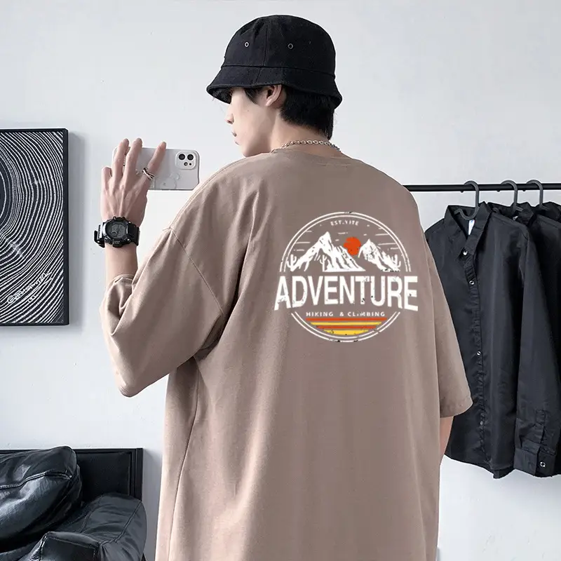 Men's 220g Cotton Adventure Print T-Shirt - Image 12