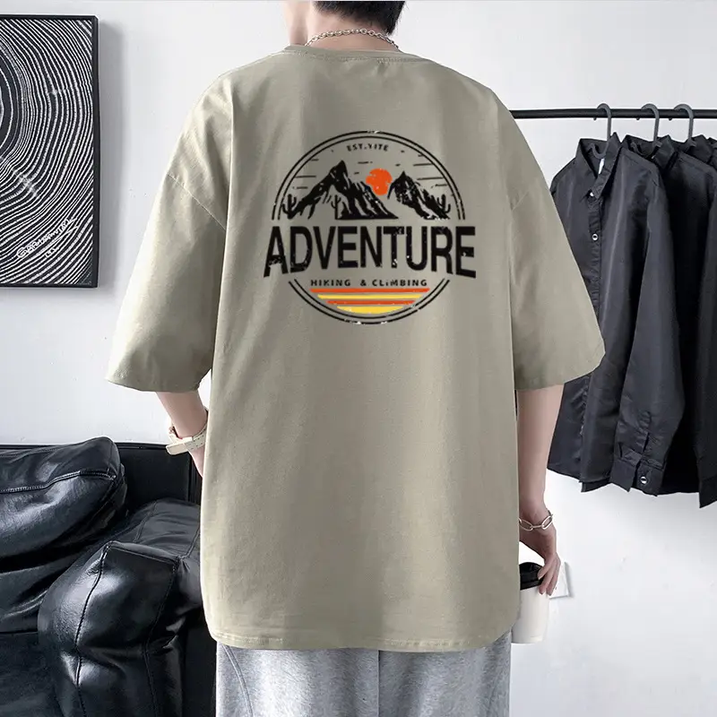Men's 220g Cotton Adventure Print T-Shirt - Image 15