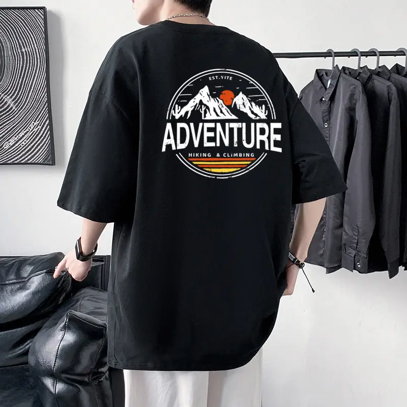 Men's 220g Cotton Adventure Print T-Shirt - Image 2