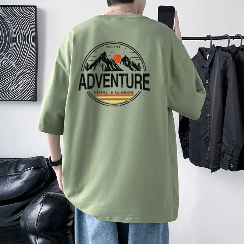 Men's 220g Cotton Adventure Print T-Shirt - Image 6