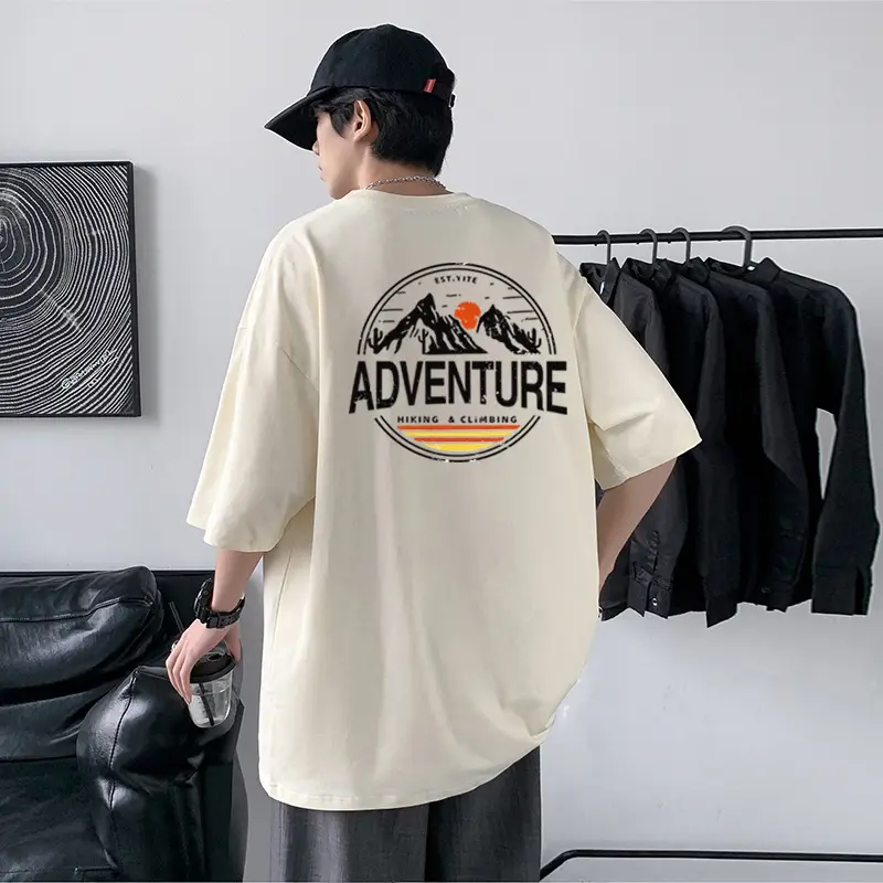 Men's 220g Cotton Adventure Print T-Shirt - Image 8