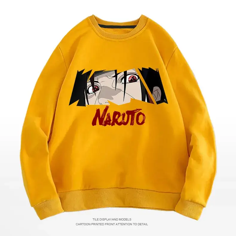 Naruto Graphic Sweatshirt White Men Women Spring Autumn - Image 3