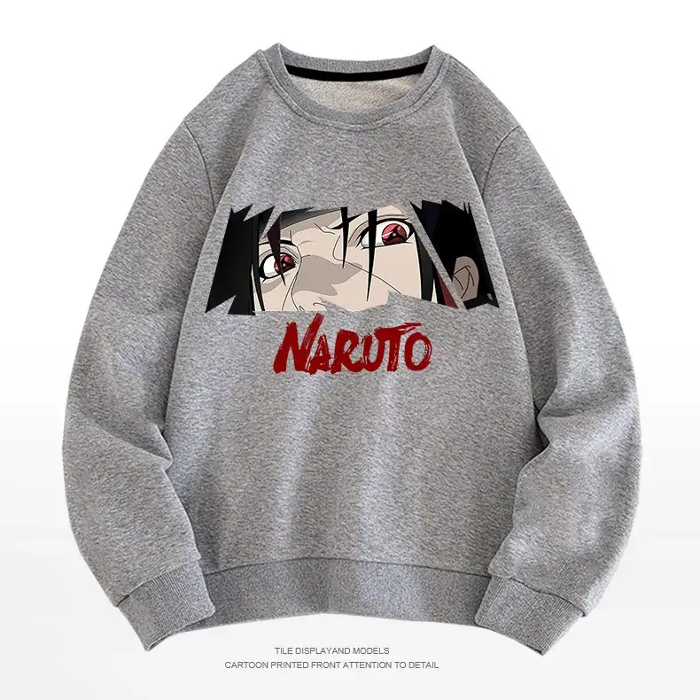 Naruto Graphic Sweatshirt White Men Women Spring Autumn - Image 6