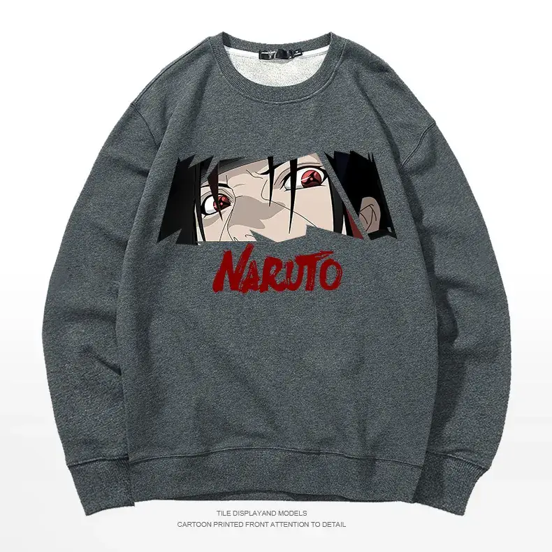 Naruto Graphic Sweatshirt White Men Women Spring Autumn - Image 8