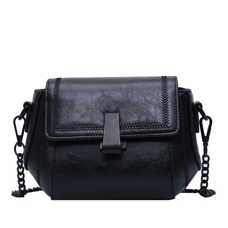 Korean Style Chain Bag Women Shoulder Crossbody Black 2020 - Image 3