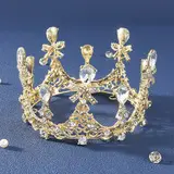 Bridal Crown with Rhinestones Alloy Baroque Design — feature 12