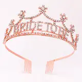 Bridal Crown with Rhinestones Alloy Baroque Design — feature 16