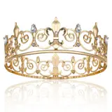 Bridal Crown with Rhinestones Alloy Baroque Design — feature 6