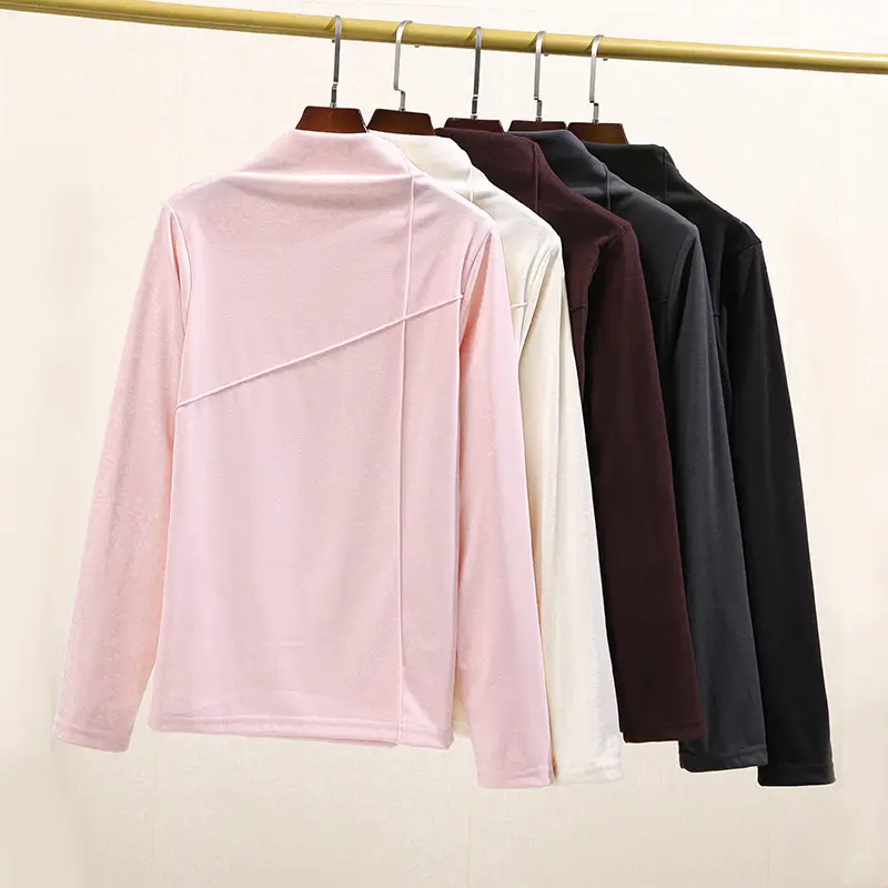 Women's 2024 Velvet High Collar Sweater Coat Green - Image 6