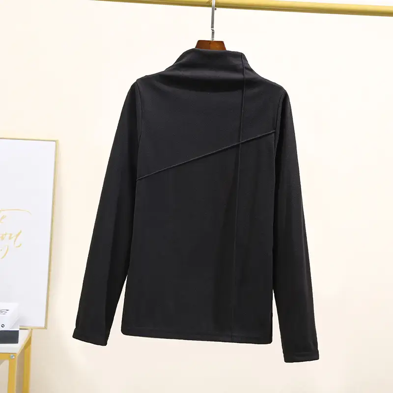 Women's 2024 Velvet High Collar Sweater Coat Green - Image 2