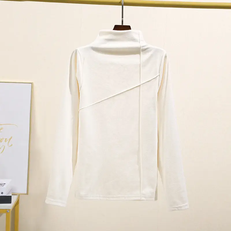 Women's 2024 Velvet High Collar Sweater Coat Green - Image 4