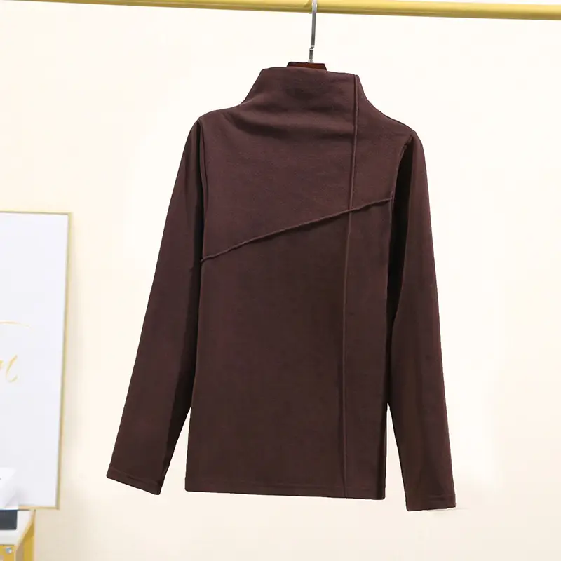 Women's 2024 Velvet High Collar Sweater Coat Green - Image 5