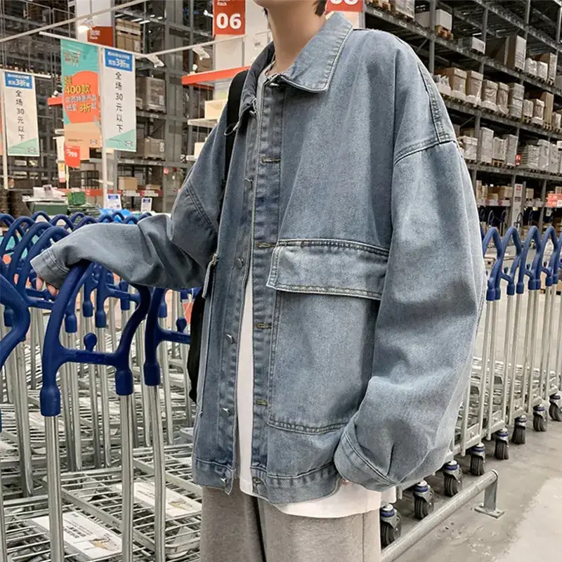 Men's 2020 Denim Jacket Korean Style Casual Outerwear - Image 4