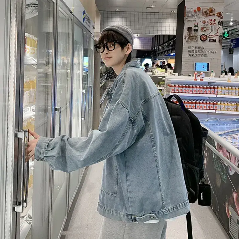 Men's 2020 Denim Jacket Korean Style Casual Outerwear - Image 5