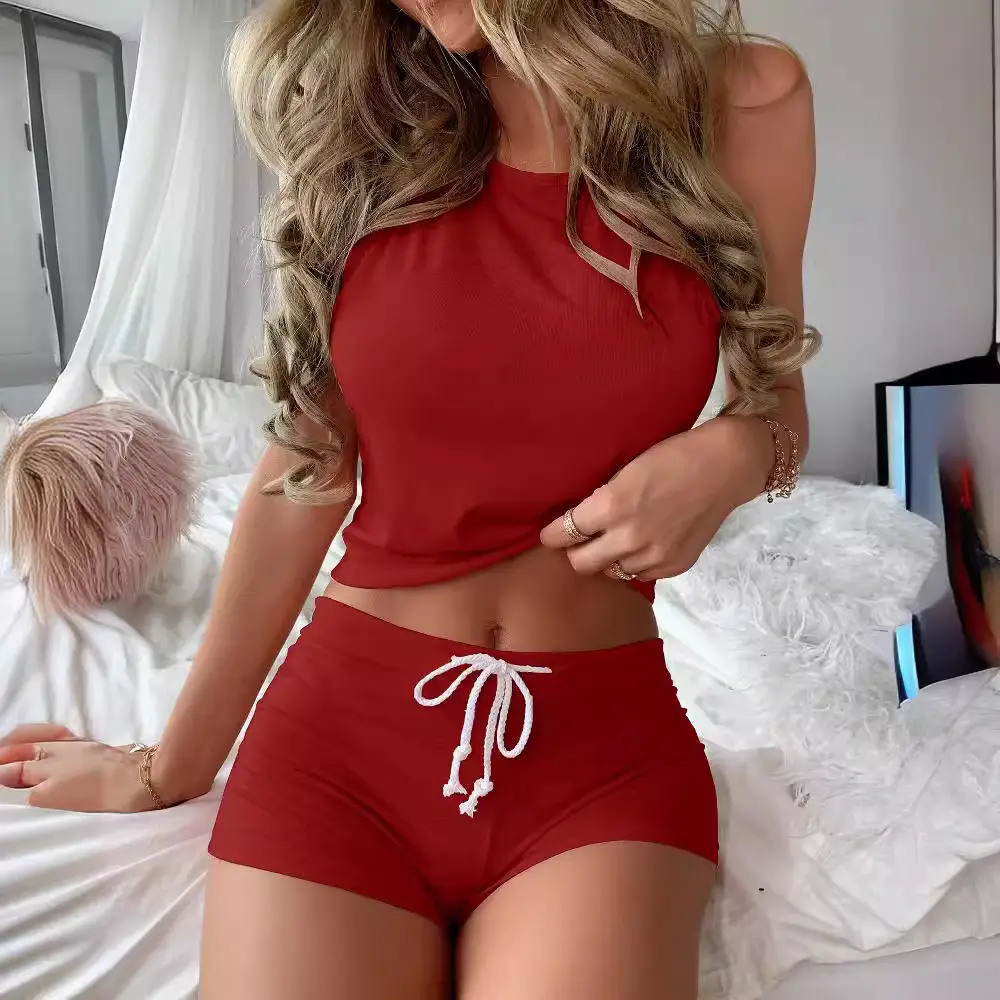 Black High Waist Jersey Sports Shorts Set for Women - Image 7