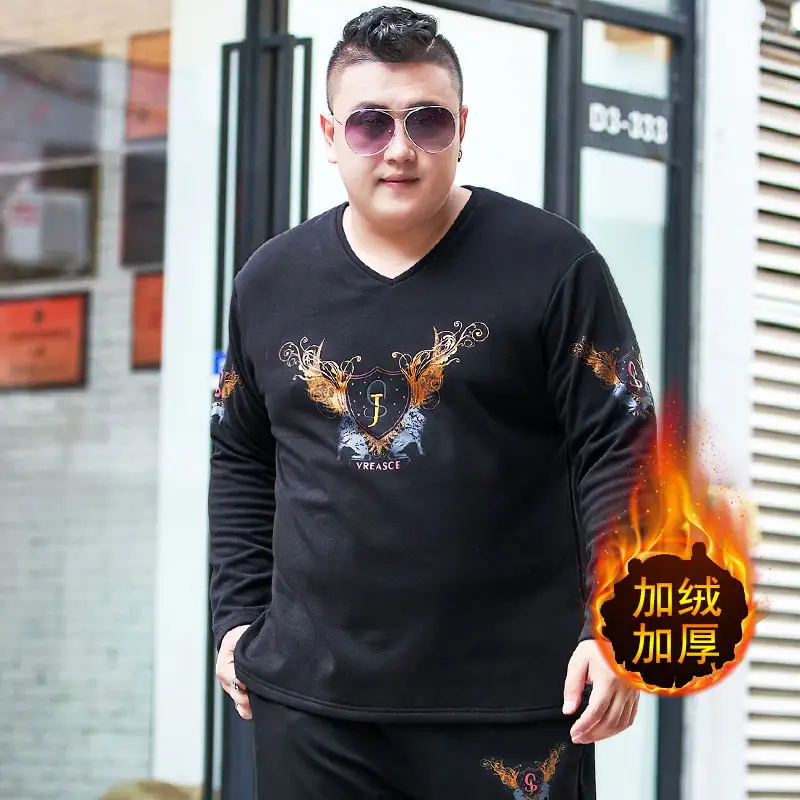 Men Black Graphic Long Sleeve T-Shirt Extra Large - Image 3