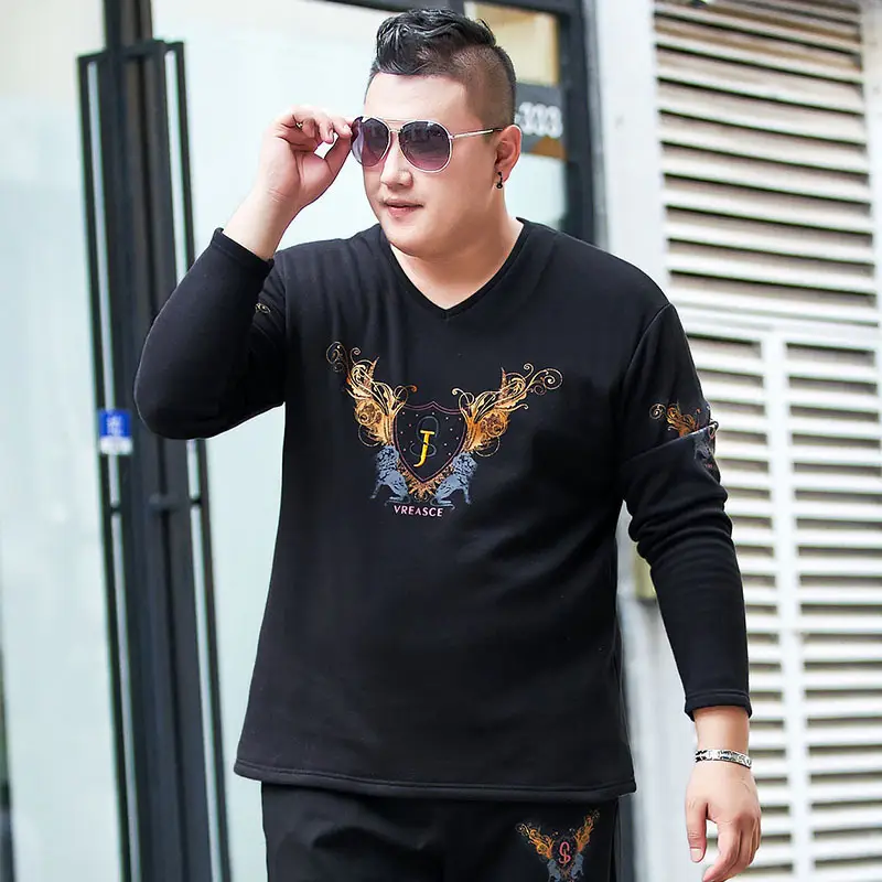 Men Black Graphic Long Sleeve T-Shirt Extra Large - Image 5